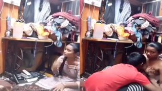 Desi XXX Tailor Sucking Boobs of a Hot Girl