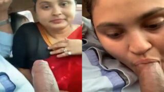 Leaked Sex Beautiful Desi Aunty Sucking Big Dick In Car