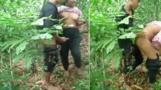 Bangladeshi Girl Standing Fuck In Outdoor Jungle Sex MMS